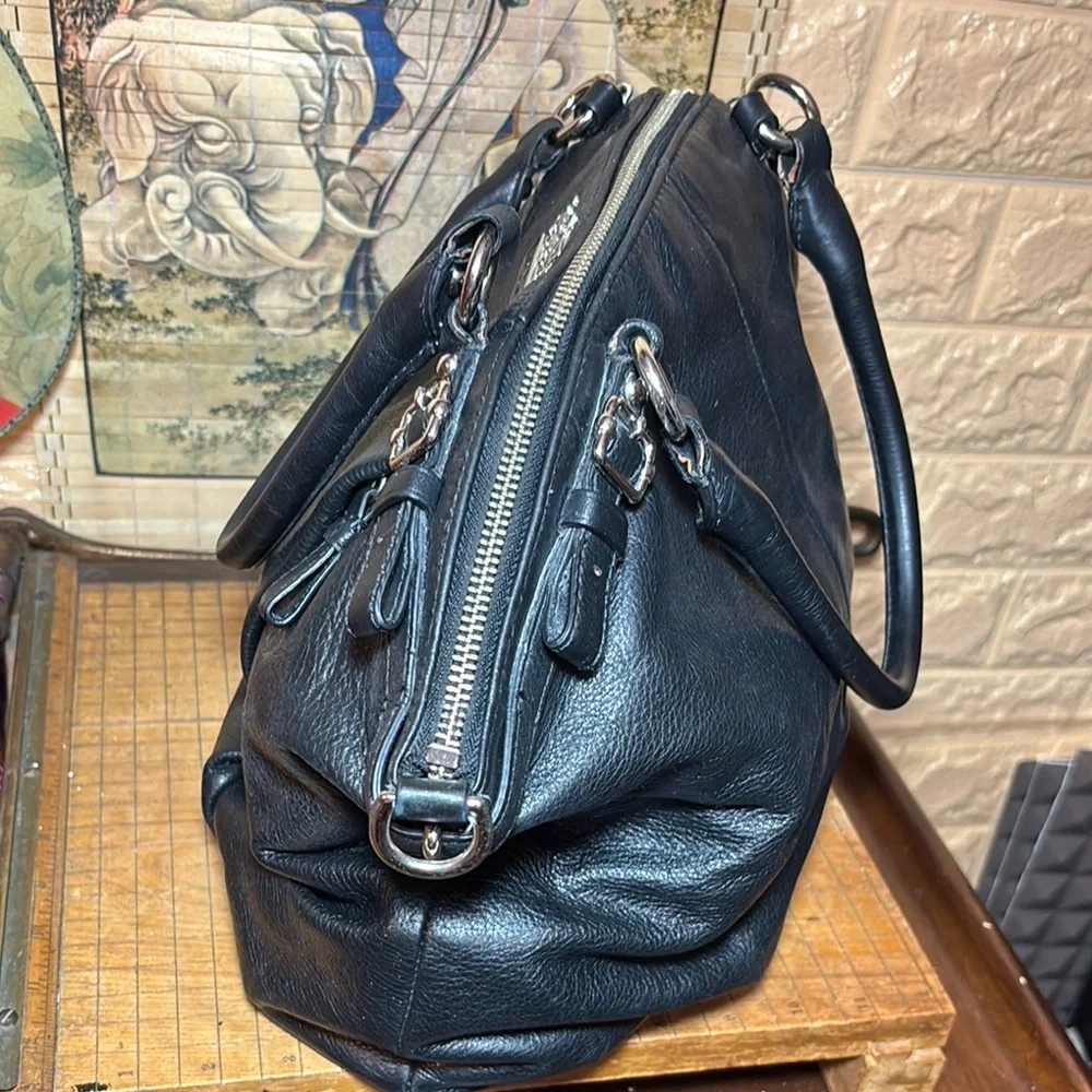 Coach Madison Lindsay Satchel Bag Black Leather from 2012